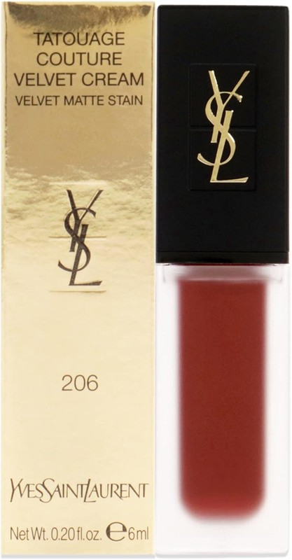 YSL YVES SAINT LAURENT Tatouage Couture Velvet Cream # 206 Club Bordeaux