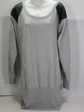 Maurices Sweatshirt Dress Ribbed Hem Front Pockets XL [ 48 Bust 38Hips 35L ]