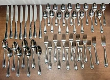 46 Pcs Oneida VOSS GLOSSY Forks & Spoons Stainless Flatware Silverware