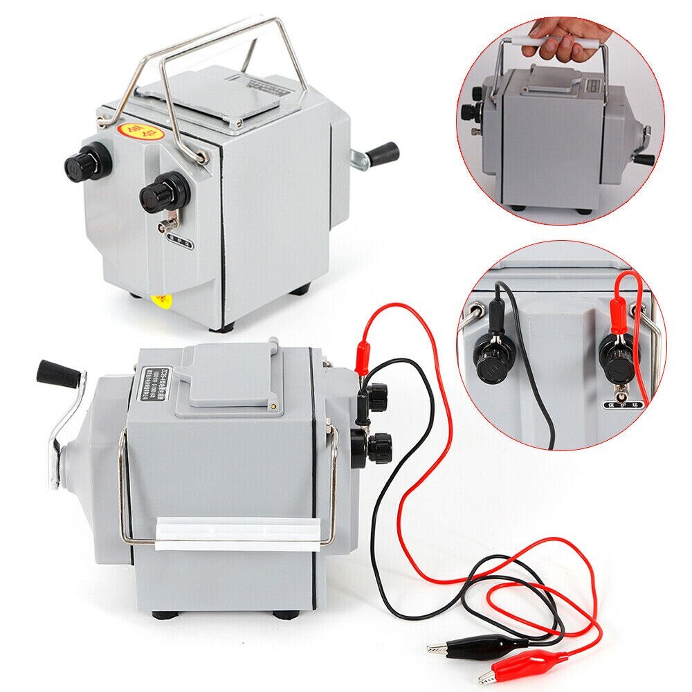 1000MΩ Portable Hand Crank Insulation Megohm Tester Resistance Meter Megohmmeter