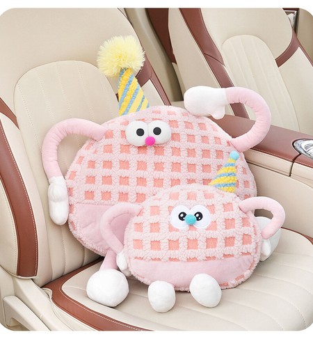 Cartoon Monster Plush Doll Car Headrest Lumbar Pillow Neck Pillow Cushion Pillow - Picture 22 of 29
