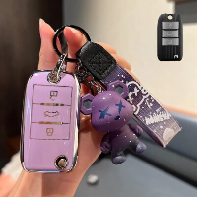 TPU Car Key Case Cover Fob Shell for MG3 MG5 MG6 MG7 MG ZS GT GS Car Keychain