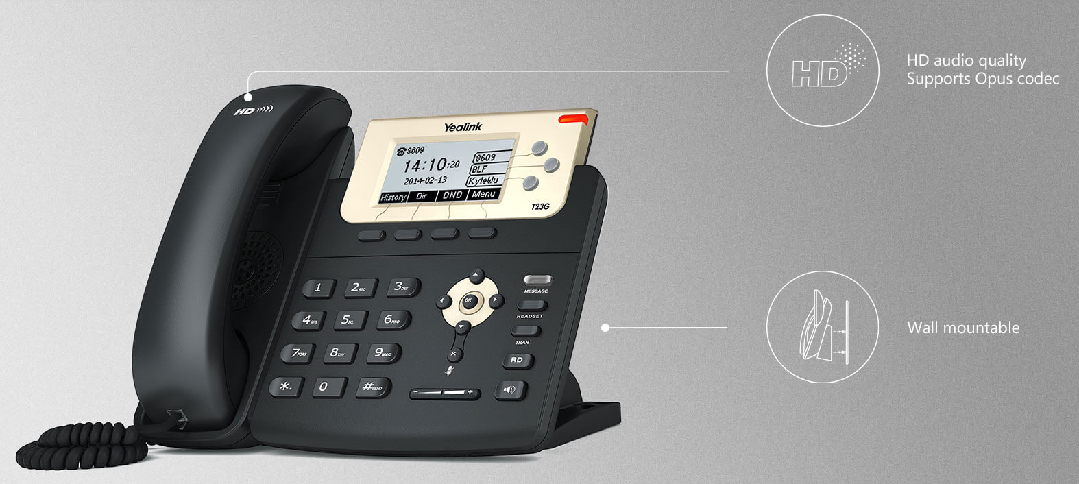 T23g Yealink SIP-T23G Professional Gigabit IP Phone PoE 3 Line for sale ...