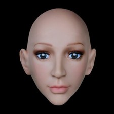 Realistic Silicone Female Face Mask Halloween Beauty Face for Crossdresser