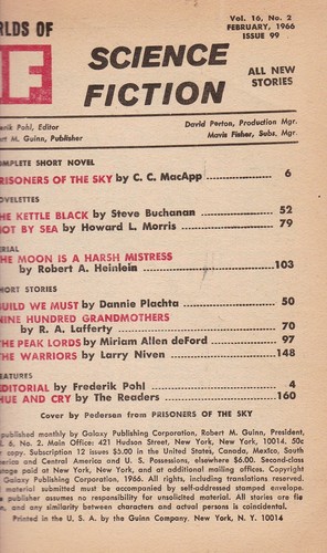 THE MOON IS A HARSH MISTRESS – WORLDS OF IF (5 parts/12/1965, 1-4/1966) Heinlein - Picture 8 of 12