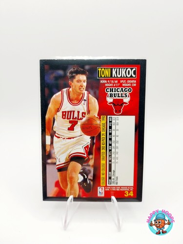 Tarjeta coleccionable de baloncesto Toni Kukoc, Bulls, NBA, artículo raro 34, Fleer 94-95 - Imagen 2 de 2