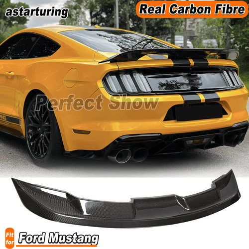 Fit For Ford Mustang 2015-2020 REAL Carbon Rear Trunk Spoile Boot Wing Lip - Bild 1 von 12
