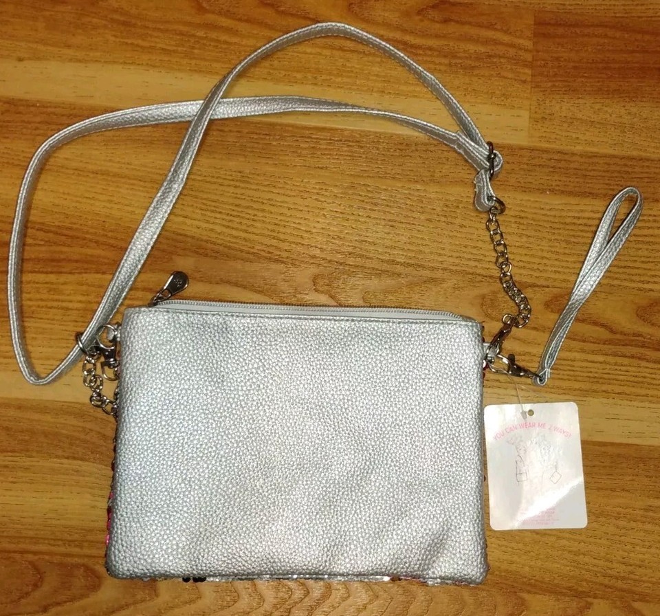 Justice Girls French Fry Coin Purse Wristlet A Initial Zip 4