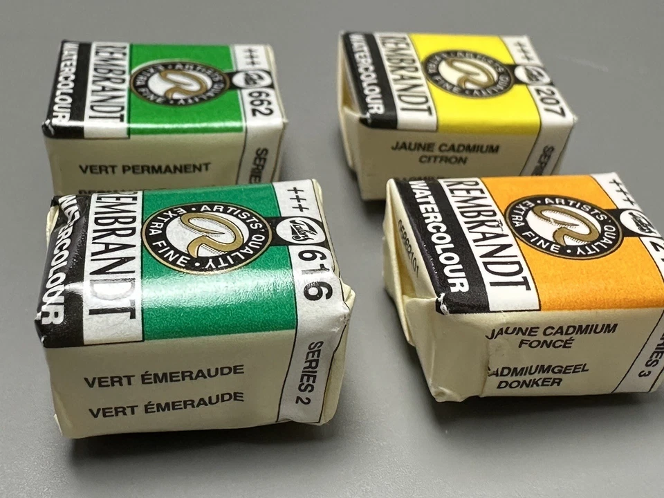 Juego de acuarela Rembrandt: cuatro medias sartenes de acuarela profesional Royal Talens Foto 3 de 4