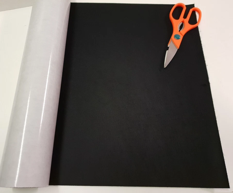 1/2 Metre x 450mm wide roll of BLACK STICKY BACK SELF ADHESIVE FELT / BAIZE - Image 2 of 2