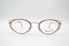 Vintage Paloma Picasso 8337 127 Gold Violet Oval Glasses Frame NOS