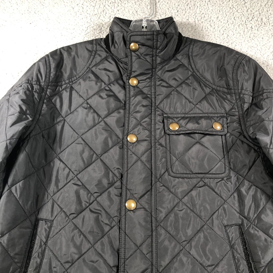 Chaqueta deportiva Ralph Lauren para mujer mediana negra acolchada pana chaleco acolchado acolchado a presión Foto 3 de 4