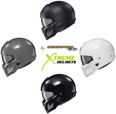 Scorpion EXO Covert Motorcycle Helmet Convertible Full Open