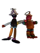 Vintage Handmade Man Of Stones & Girl Panana Tagua Nut Boy & Girl