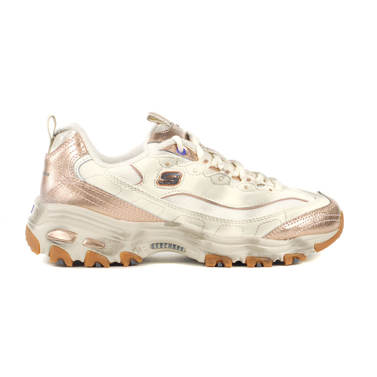 Женские кроссовки Skechers DLite - винтажные кроссовки Vision Natural/Gold 150245.NTGD
