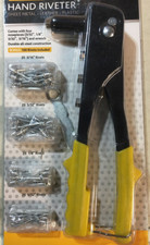 10" Hand Riveter Tool Sheet Metal Plastic Leather 3/32 1/8 5/32 3/16 100 Rivets