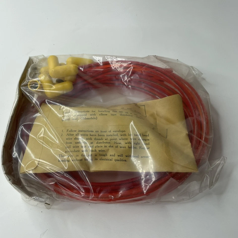 Juego de cables de bujía Carol vintage para vehículos de los años 40 y 50 publicidad NOS Foto 2 de 4