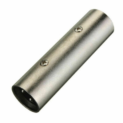 3-Pin XLR Male to Male Plug Coupler Gender Changer Audio Microphone Mic Adapter