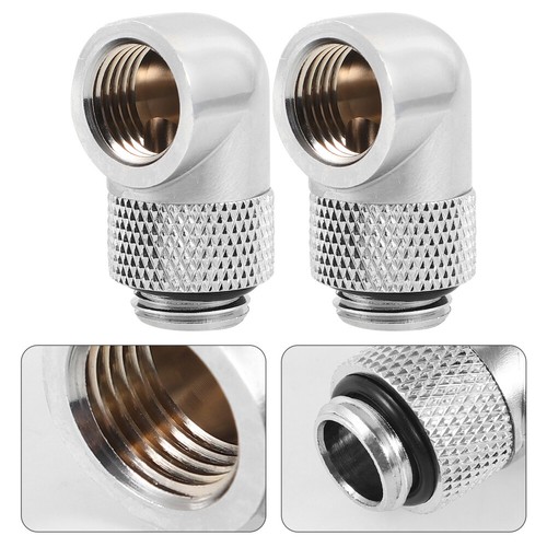 2 Count Computer Water-cooled Elbow Cooling Equipment Connector Fittings - Afbeelding 2 van 12
