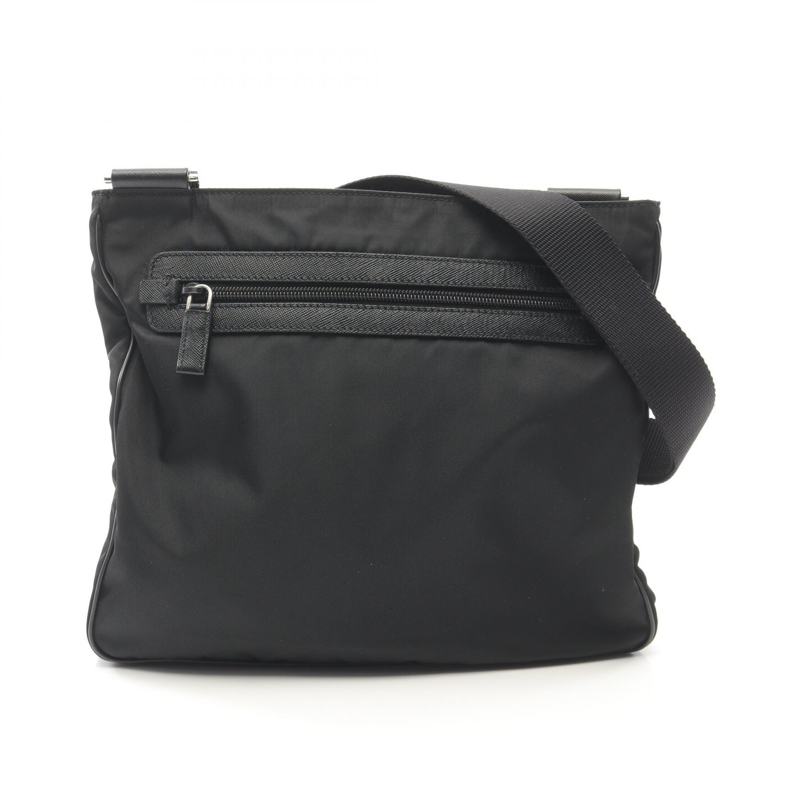 PRADA VIAGGIO Black Nylon Leather Shoulder Crossbody Bag VA0338 Pre-Owned