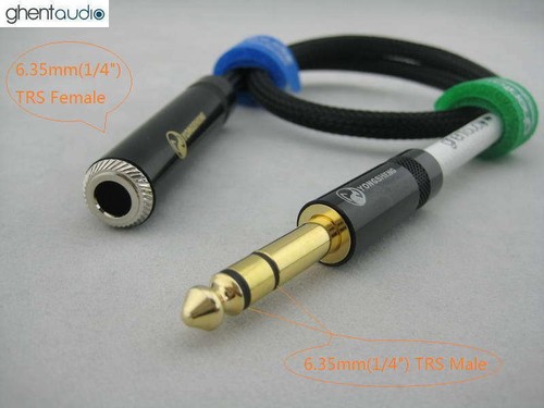 D13 (2m 6.5ft) --- 6.35mm Stereo TRS Male to Female HIFI Audio Extension Cable - Picture 2 of 3