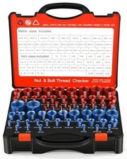 Nut and Bolt Thread Checker Kit 66Piece SAE Metric Thread Gauge Precision-Cut