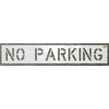 C.H. Hanson 70001 Stencil, No Parking, 6 In Character Height, Highway Gothic
