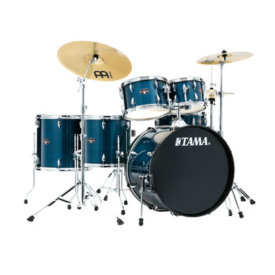 Tama Imperialstar 6-Piece Complete Drum Set w/22'' Kick - Hairline Blue