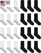 Boys' Crew Socks Pack, Socks for Boys Age 5-12, Stretch Cotton Socks, Comfortabl