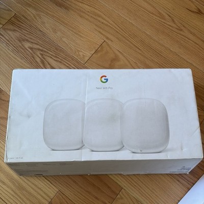 Google Nest Wifi Pro 6E 2 Port Wireless Mesh Router-Pack of 3 -Snow  -FAST SHIP
