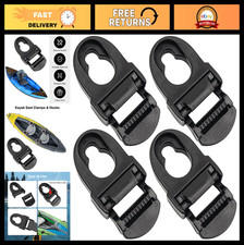 4 Sets Kayak Seat Clips Hooks - Replacement Parts for Lifetime Emotion, Black