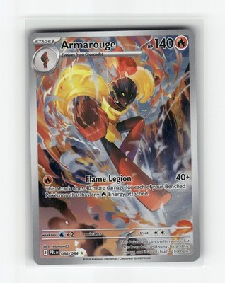 Armarouge 086/084 Pitch Black Holofoil Illustration Rare Pokemon NM