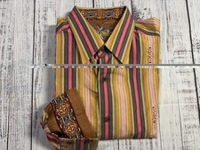 Mens Robert Graham Shirt Sz M Vintage Print EXCELLENT Condition 0662