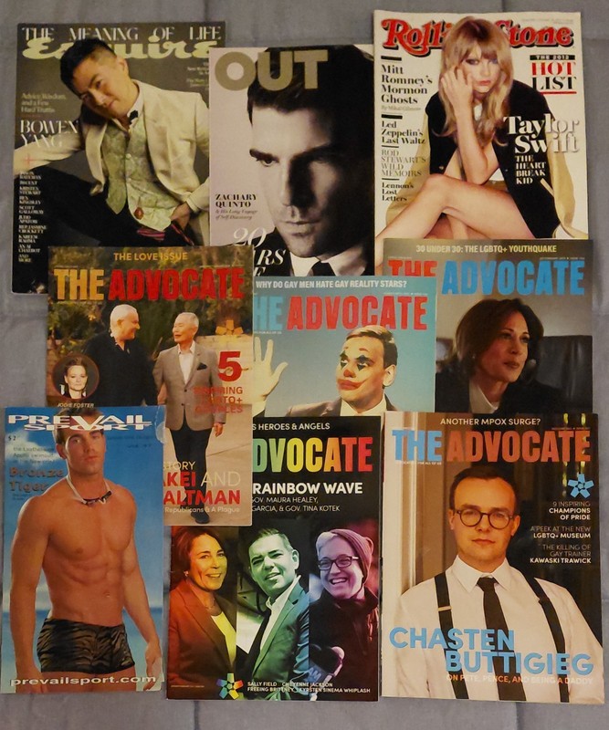 Pride Pack MAGAZINES (9 issues): Yang, Quinto, Buttigieg, Taylor Swift LGBTQ (4)