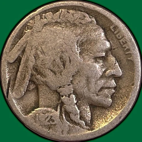1923-S Buffalo Nickel Very Good VG Coin, Scratch #36272