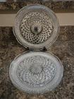 Set Of 4 Vintage ANCHOR HOCKING WEXFORD 9.5" GLASS DINNER PLATES