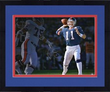 Framed Phil Simms New York Giants Signed 16x20 Super Bowl XXI vs Broncos Photo