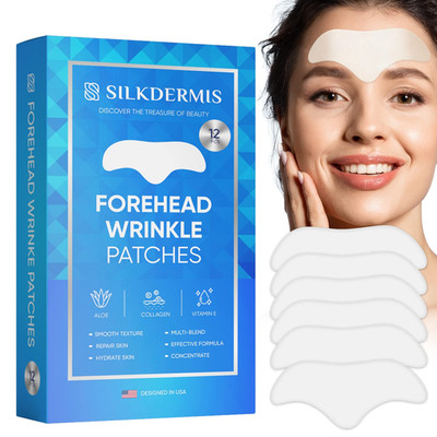 Forehead Wrinkle Patches 12Pcs with Aloe, Collagen, Vitamin E, anti Wrinkle Patc