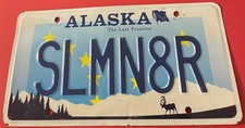 Placa de tocador SLMN8R Alaska SLM N8R cazador de salmón pescador pesca