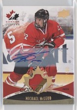 2016 Team Canada Juniors Jerseys Gold Spectrum Michael McLeod Patch Auto 0d7y