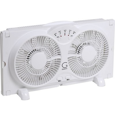 Genesis Twin Fan High Velocity Reversible AirFlow Fan, LED Indicator Lights A...