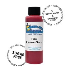 PINK LEMON SOUR MIX SNOW CONE/SHAVED ICE FLAVOR CONCENTRATE MAKES 1 GALLON