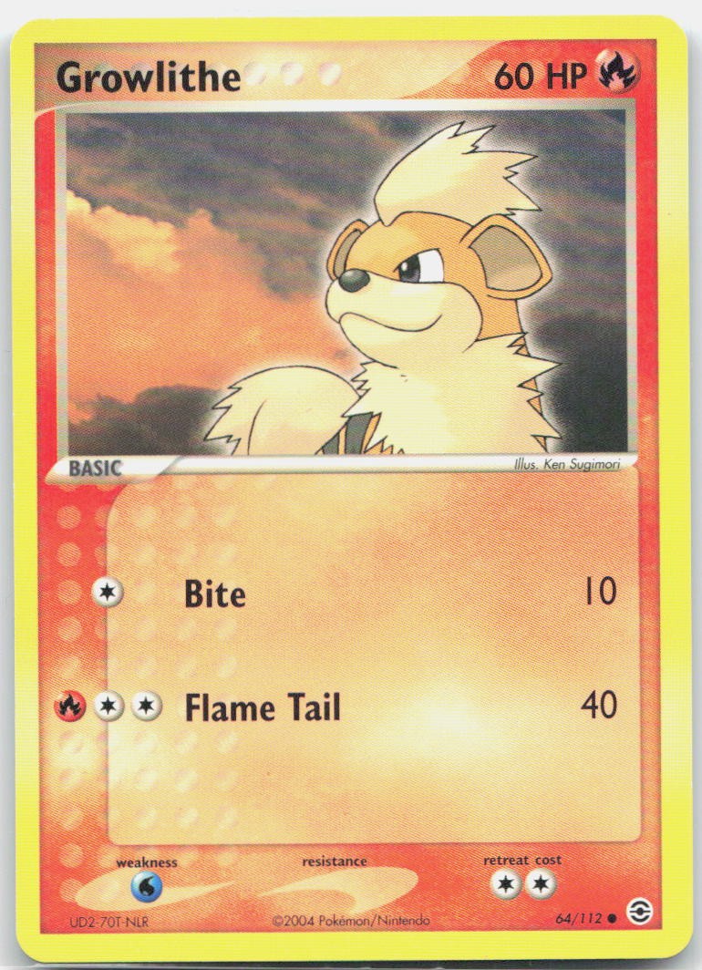 Growlithe Common FireRed & LeafGreen 64/112 NM