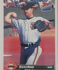 Donruss 1993 Rated Rookie Steve Reed #375 San Francisco Giants MLB Card. rookie card picture