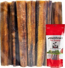Downtown Pet Supply Jumbo Bully Sticks for Dogs - Natural Beef Chews, Low-Odor