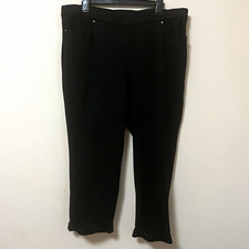 Alfred Dunner Women s Black L Capri Pants Pul...