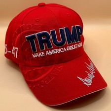 Trump Hat 3D Embroidery President Seal Signature 45 47 Flag Make America Great