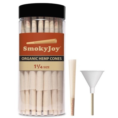 100 Pack 1 1/4 Size Pre Rolled Cones with Filter Tips for Smoking