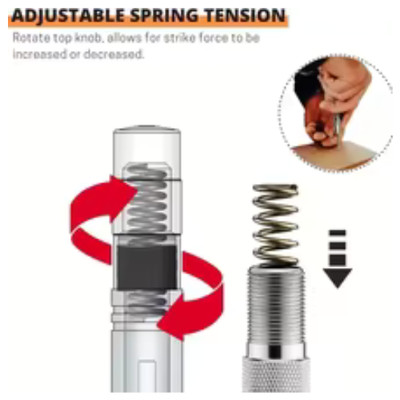 Super Strong Automatic Centre Punch Adjustable Spring Loaded Metal Drill