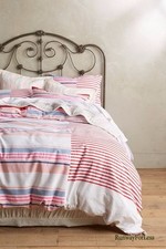 New ANTHROPOLOGIE Makeda Lemlem Liya Kebede Stripes Twin Bed Duvet Cover